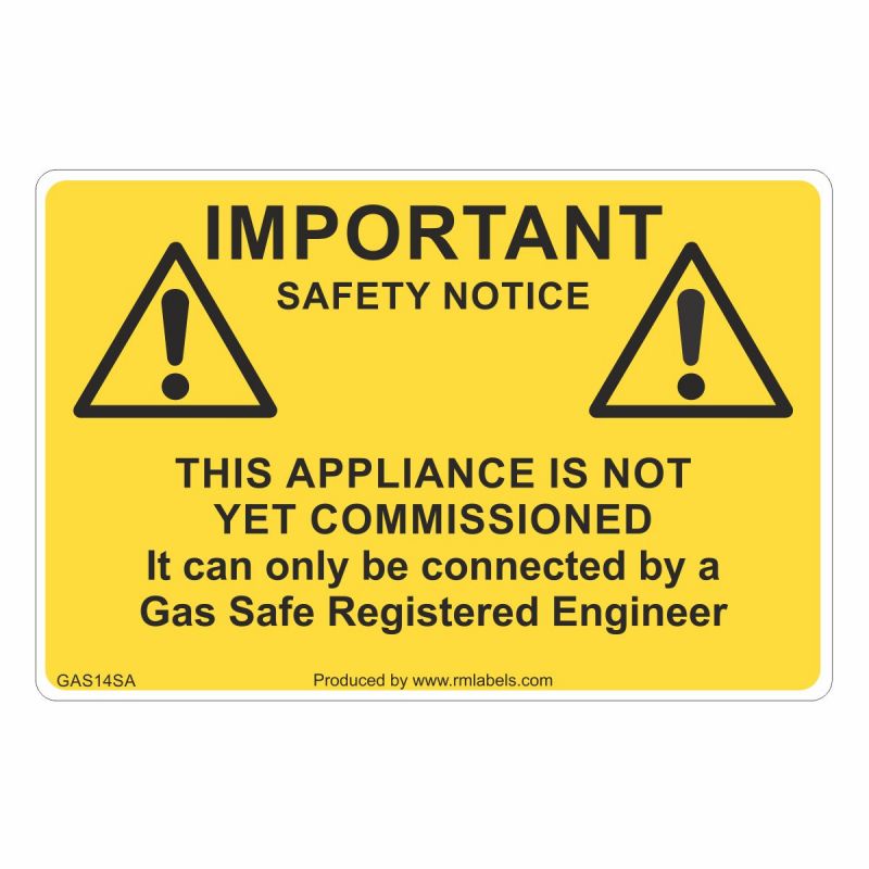 Connected appliance discount info label
