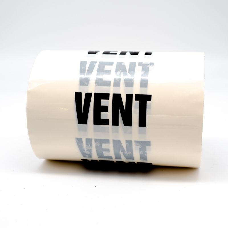 Vent Pipe Identification Tape 150mm ID441T150W R M Labels