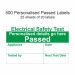 500 Personalised Electrical Safety Test Passed Self-adhesive Vinyl Labels