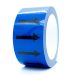 Blue self-adhesive tape with black directional arrows 50mm wide x 33 metres Internal Grade