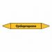 Cyclopropane Pipe Marker self adhesive vinyl code PMG24a