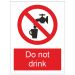 Do Not Drink Label 75x100mm self-adhesive vinyl