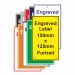 Engraved Traffolyte Label - 150mm high x 125mm wide - Orientation: Portrait