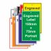 Engraved Traffolyte Label - 150mm high x 75mm wide - Orientation: Portrait