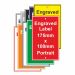 Engraved Traffolyte Label - 175mm high x 100mm wide - Orientation: Portrait