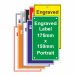 Engraved Traffolyte Label - 175mm high x 150mm wide - Orientation: Portrait