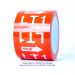 LT1 Stub + Arrows Pipe ID Tape 75mm x 33 metres - Red & White - Internal Grade