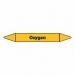 Oxygen Pipe Marker self adhesive vinyl code PMG58a