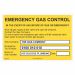 Personalised Emergency Gas Control Label GAS07P