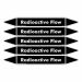 Self-adhesive vinyl Radioactive Flow Pipe Marker Black 00-E-53