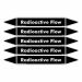 Self-adhesive vinyl Radioactive Flow Pipe Marker Black 00-E-53
