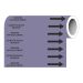 External grade Sodium Hypochlorite Pipe Banding with text and arrows. Self-adhesive vinyl, printed in Violet 22-C-37.