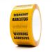 Warning Asbestos Pipe ID Tape - Safety Yellow 08-E-51 - ID998T50SY