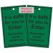 Safe To Enter Door Hanging Tag & Luggage Tie - Reusable - R M Labels