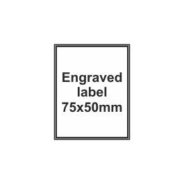 Engraved Traffolyte Label 75x50mm - R M Labels