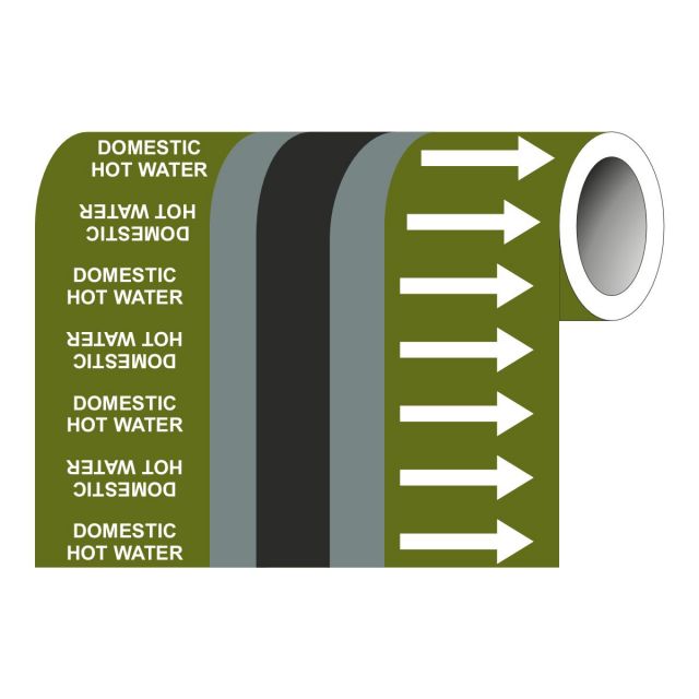 Domestic Hot Water Pipe Banding for Non Potable Water from Any Other Source -Self adhesive - PB026NWAOS