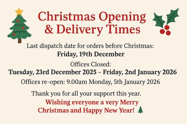 Christmas Opening Hours & Delivery Schedule 2025